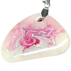NWOT Wearable Art Pendant, Resin Art Necklace